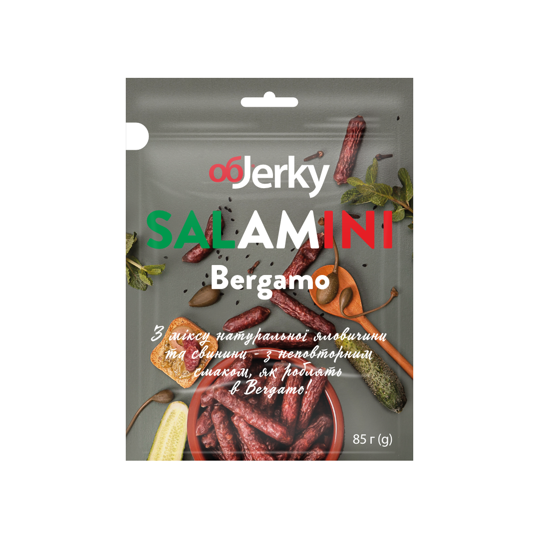 SALAMINI Bergamo зі свинини та яловичини, 85 гр.