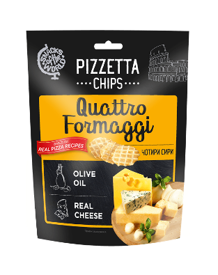 Pizzetta chips Чотири сири, 70 гр.