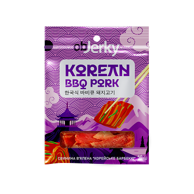 ObJerky Свинина Корейське барбекю в'ялена, 50 гр.