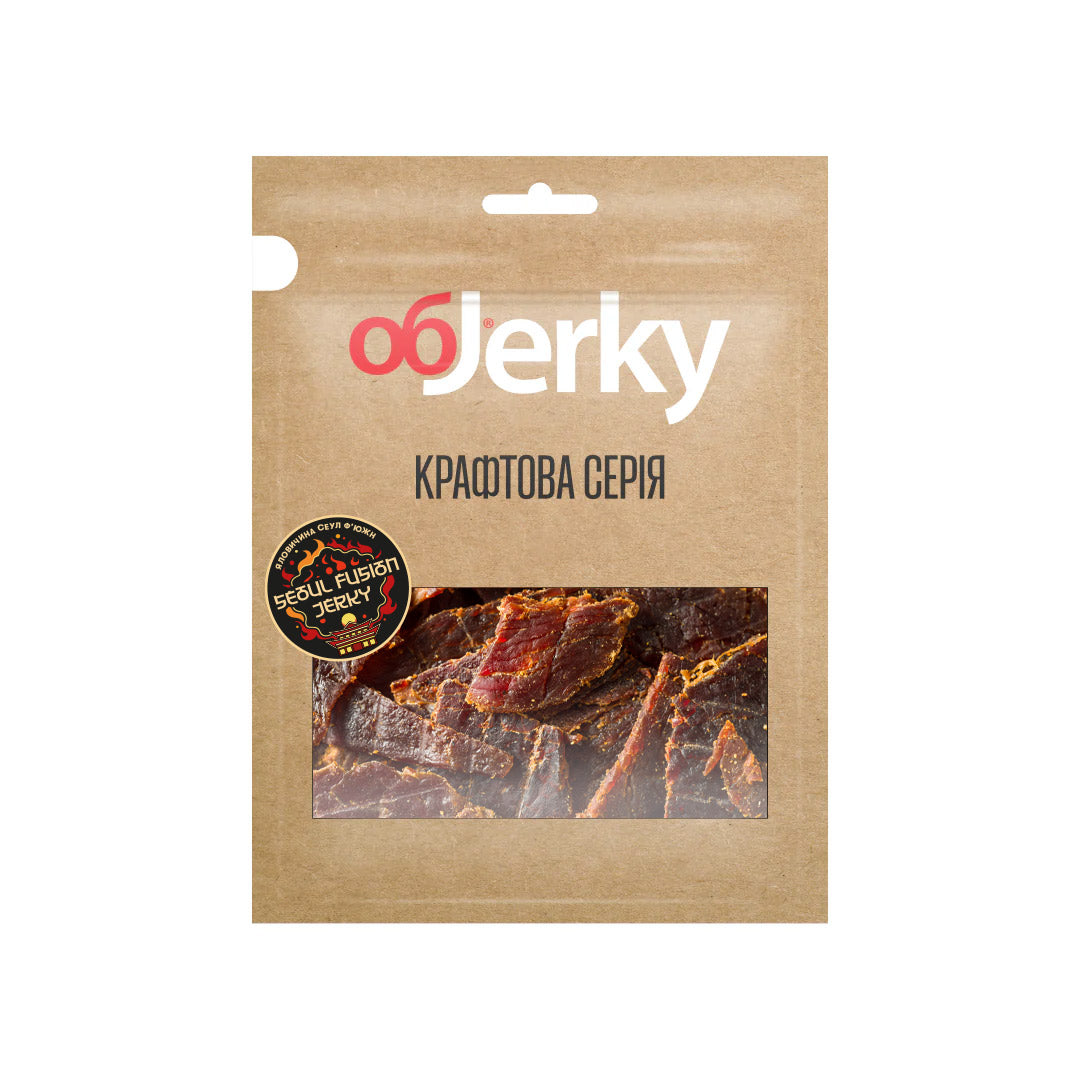 ObJerky Крафтова Серія Яловичина Сеул Ф'южн в'ялена, 50 гр.