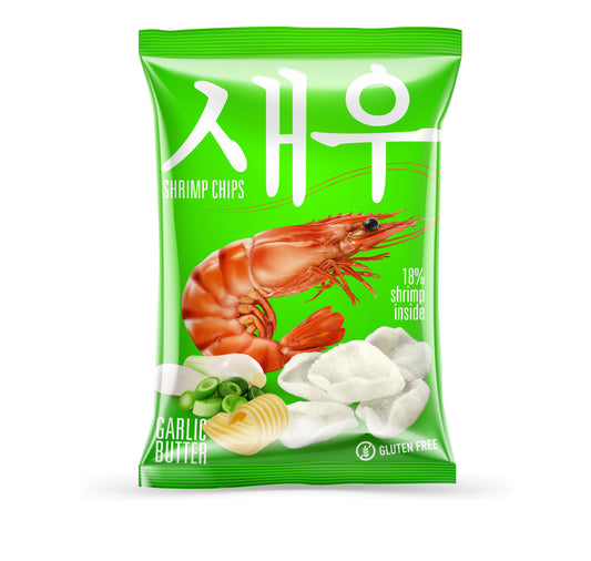 Креветкові чипси Shrips з вершково-часниковим смаком, 50 гр.