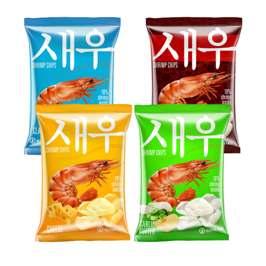 Shrips Pack - 4 пачки креветкових чипсів за ціною 3-х