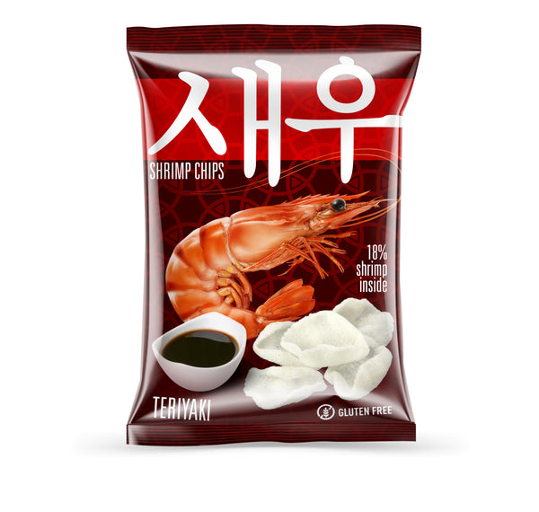 Креветкові чипси Shrips зі смаком соусу Теріякі, 50 гр. – objerky