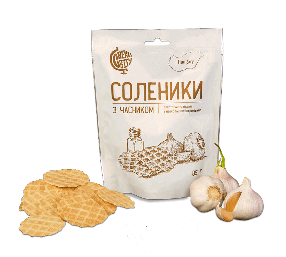 Solenyky with garlic, TM Snacks of the World, 85 gr.