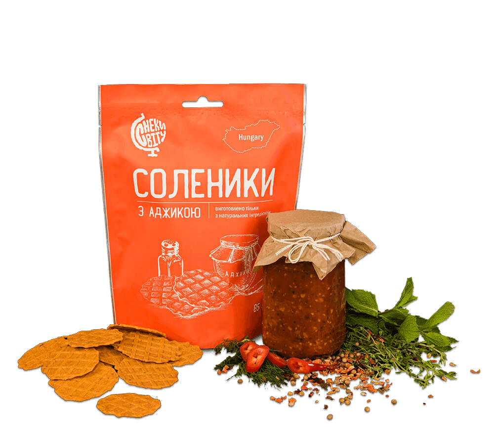 Solenyky with adjika, TM Snacks of the World, 85 gr.