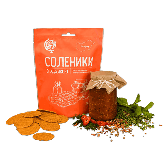 Solenyky with adjika, TM Snacks of the World, 85 gr.
