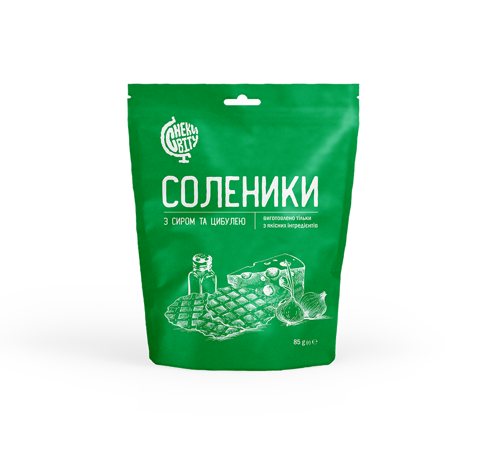 Solenyky with cheese and onion, TM Snacks of the World, 85 gr.